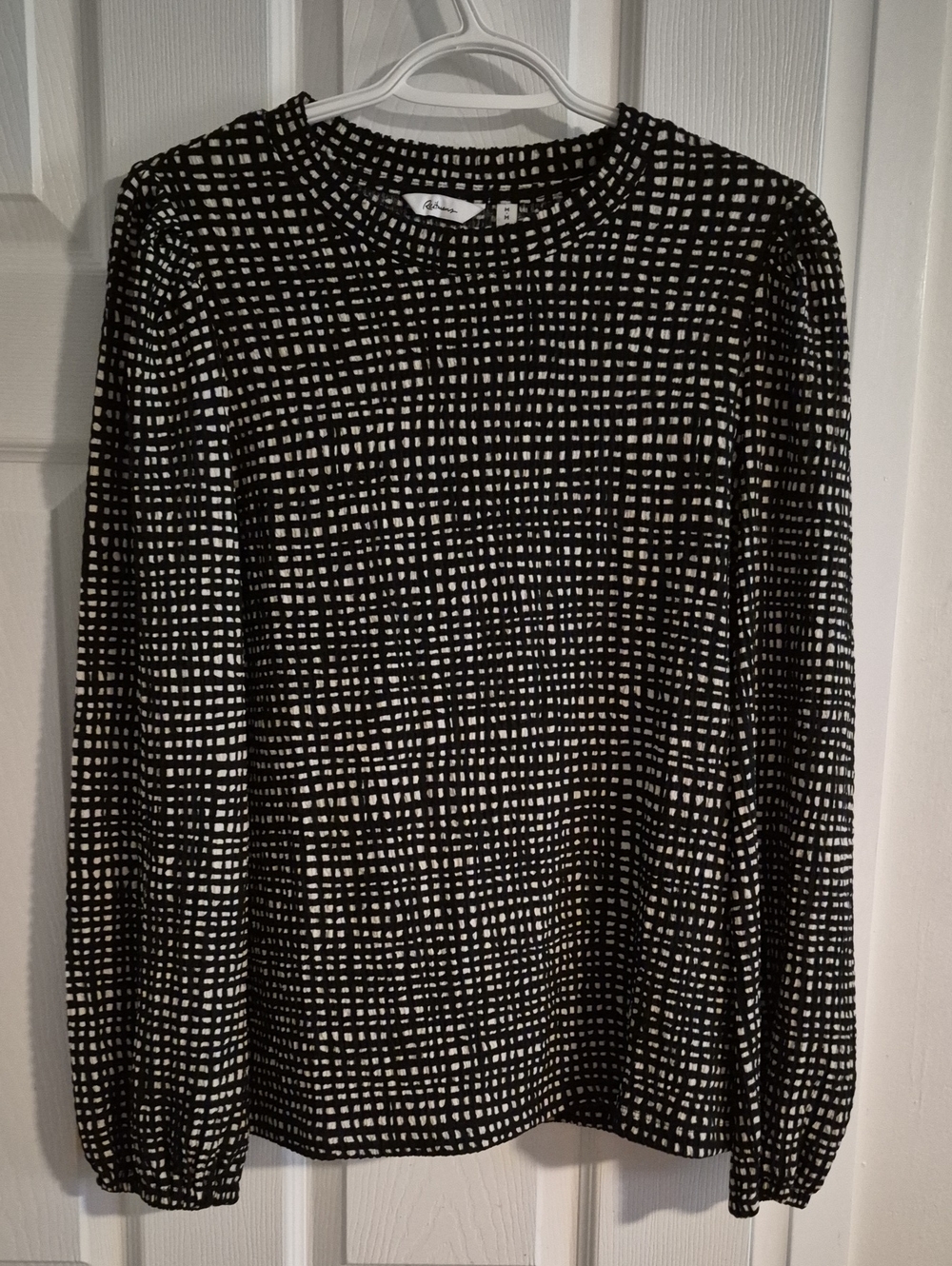 Reitmans Black and White Check Top